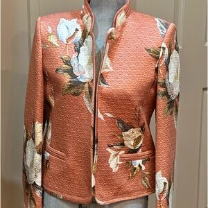 ELLEN TRACY peach coral jacket